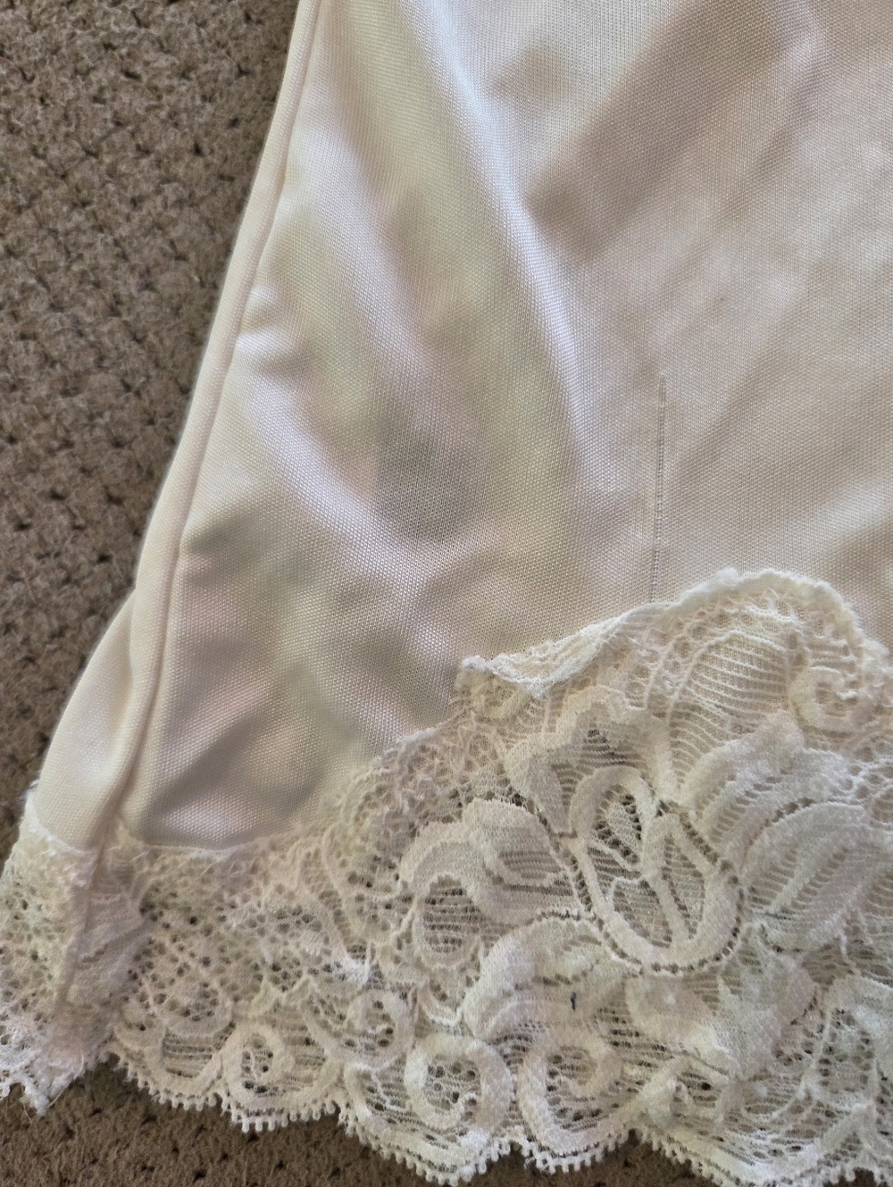 Vintage The Limited Women's large Lace Trim Babydoll Cami Stretch Ivory/off whit - Picture 9 of 14